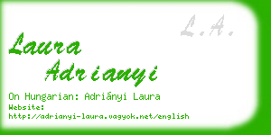 laura adrianyi business card